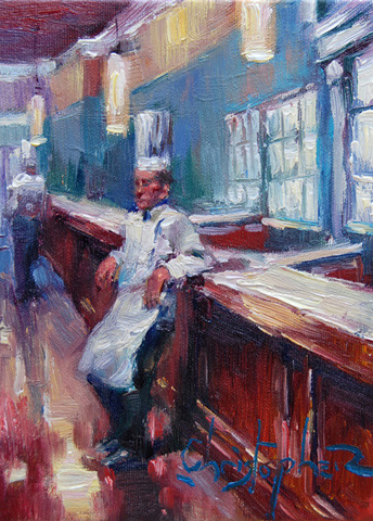 Christopher M Original Oils on Canvas - After Hours