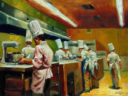 Christopher M Limited Edition Giclees - Chefs dans L'Harmonie (Chefs in Harmony)