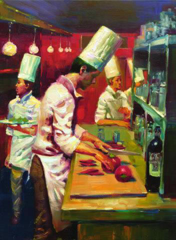 Christopher M Limited Edition Giclees - Cuisine Avec Le Vin (Cooking with Wine)