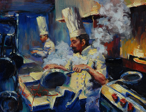 Christopher M Original Oils on Canvas - Culinary Delight