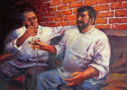 Christopher M Original Oils on Canvas - Telling Stories