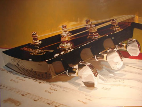 Denard Stalling Original Oil - 6 String Vibes