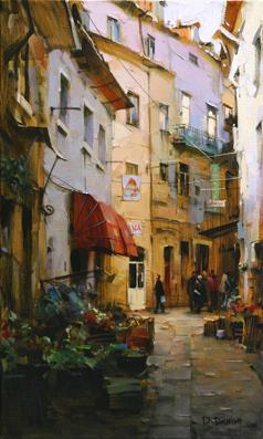 Dmitri Danish Original Oil - Koimbra Old City