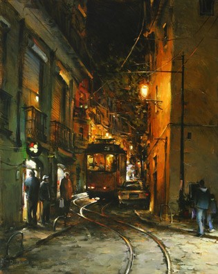 Dmitri Danish Original Oil - Old Lisbon
