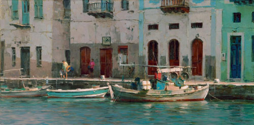 Dmitri Danish Original Oil - Riverbank