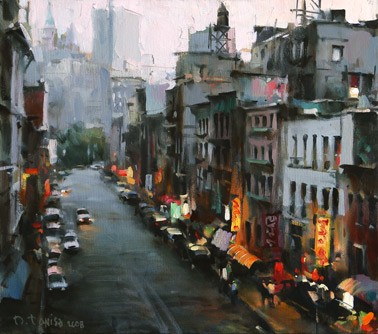 Dmitri Danish Original Oil - Street In New York