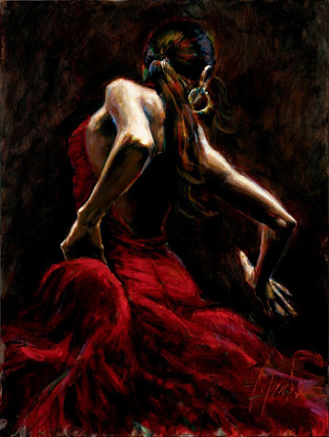 Fabian Perez - Dancer In Red