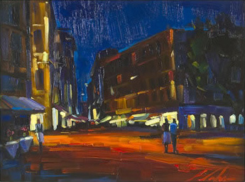 Michael Flohr Original Oils on Canvas - City Lights