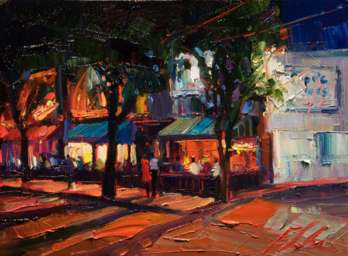 Michael Flohr Original Oils on Canvas - Evening Walks