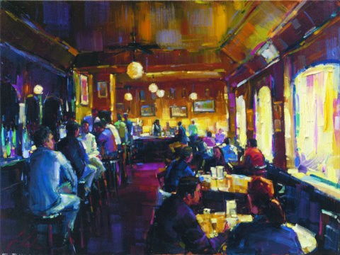 Michael Flohr's Limited Edition Giclees - Happy Hour
