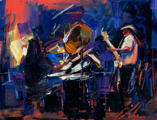 Michael Flohr Original Oils on Canvas - Lets Groove