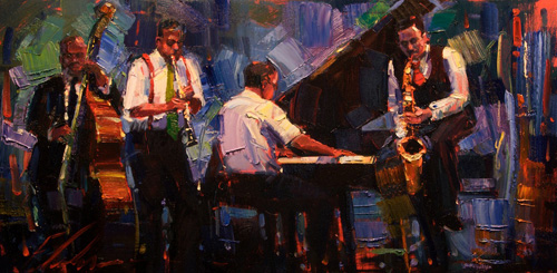 Michael Flohr Original Oils on Canvas - New Orleans Jazz