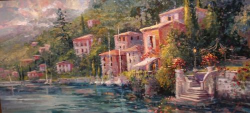 Steven Quartly Original Oil - Lago Terrazza