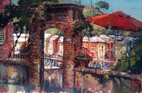 Steven Quartly Original Oil - Portofino Romance