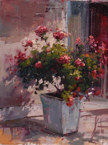 Steven Quartly Original Oil - Simple Fusia