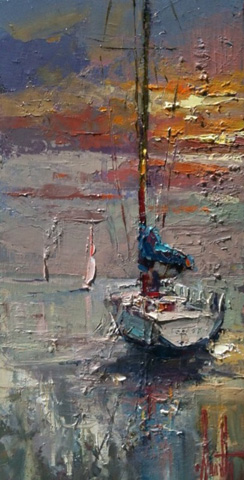 Steven Quartly Original Oil - Sunset