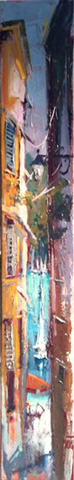 Steven Quartly Original Oil - Walk to the Market